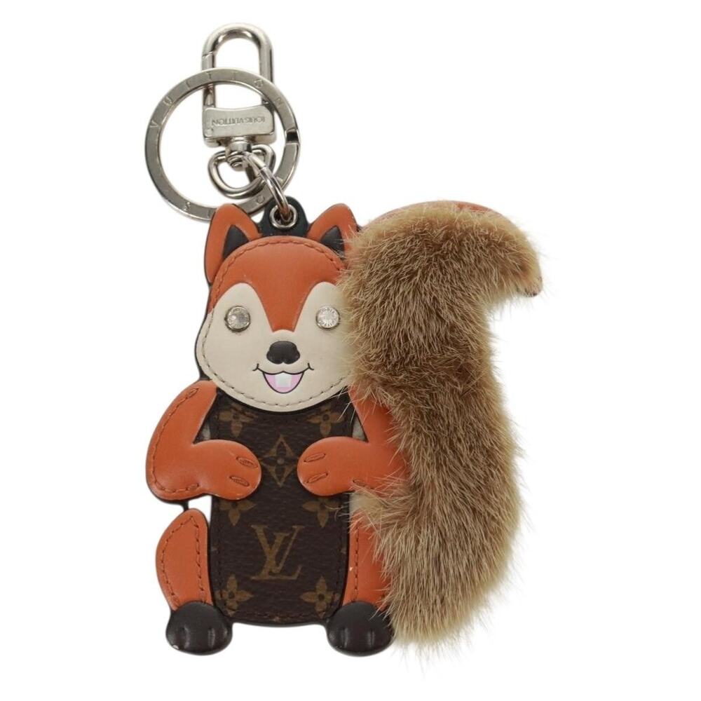 Louis Vuitton Monogram Porte Cles Squirrel Charm Brown